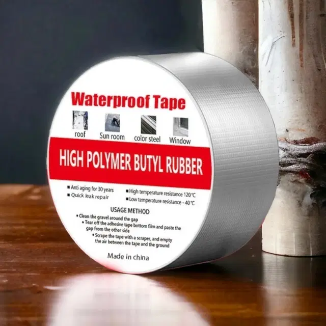 Aluminium Single Sided Self Adhesive Tape, Silver, 5 m