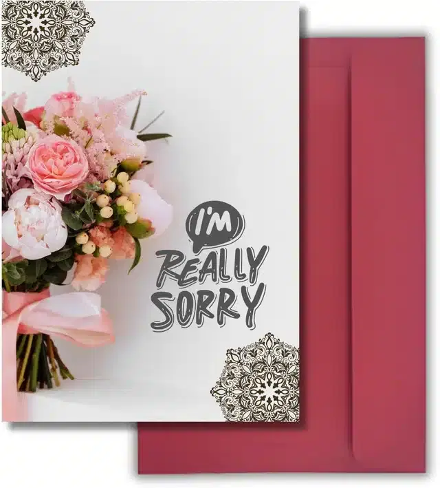 So Sorry Printed Card, Multicolor