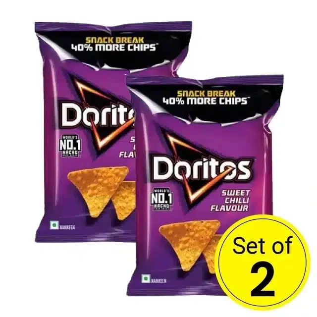 Doritos Sweet Chilli Chips 45 g (Pack of 2)