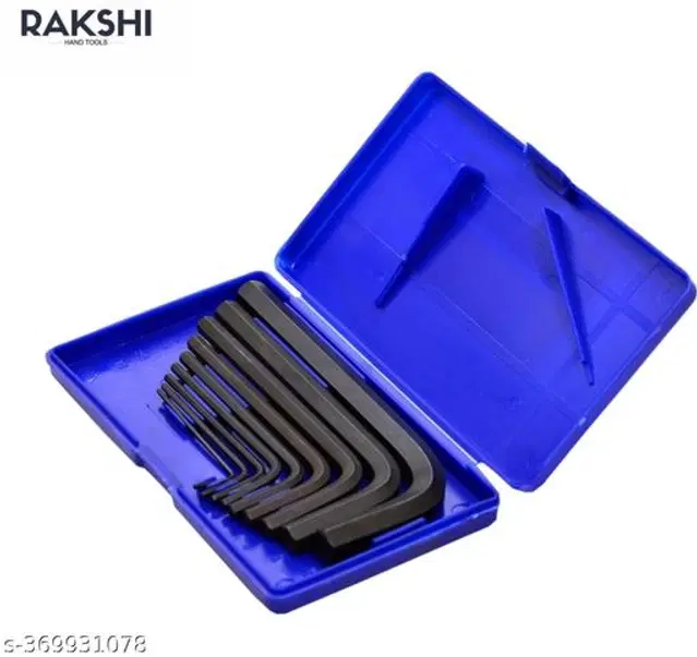, 9 Pcs Allen Key Combination Wrench Set, Black & Blue, Set of 1