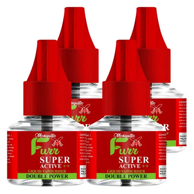 Mosquito Furr Double Power Mosquito Refill 4X45 ml (Pack of 4)