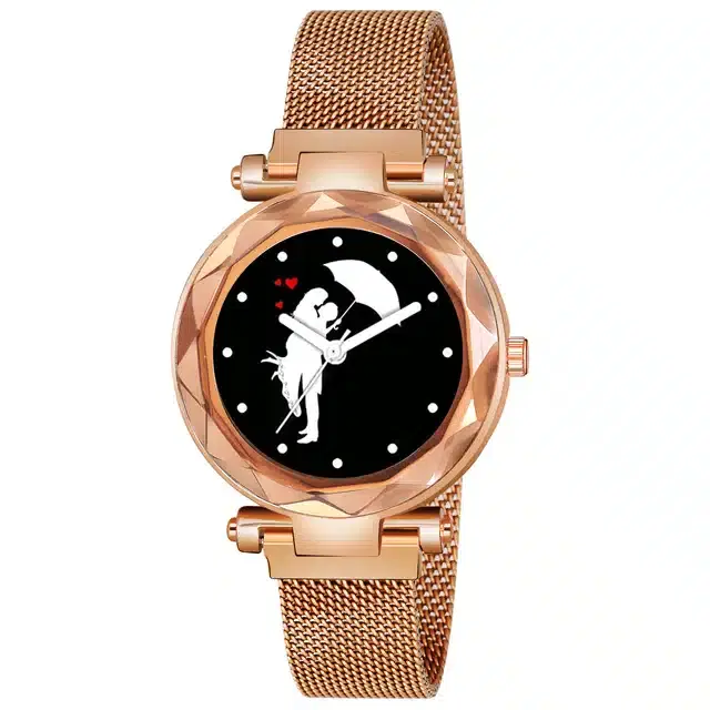 Analog Watch for Girls (Rose Gold)