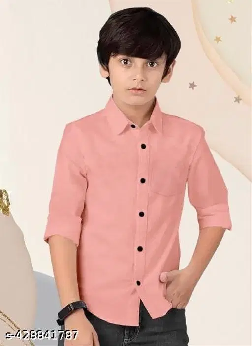 Solid Cotton Blend Kurta Set for Boys (Orange, 2-3 Years)