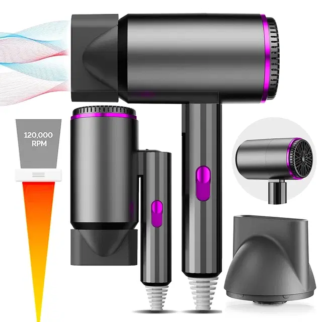 Aloof 1500 Watts Professional Hair Dryer,2 Speed 2 Temperature Settings For both Men and Women, Black