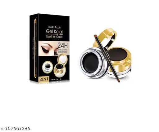2 IN 1 Studio Touch Gel Kajal & Eyeliner, Multicolor, Set of 1