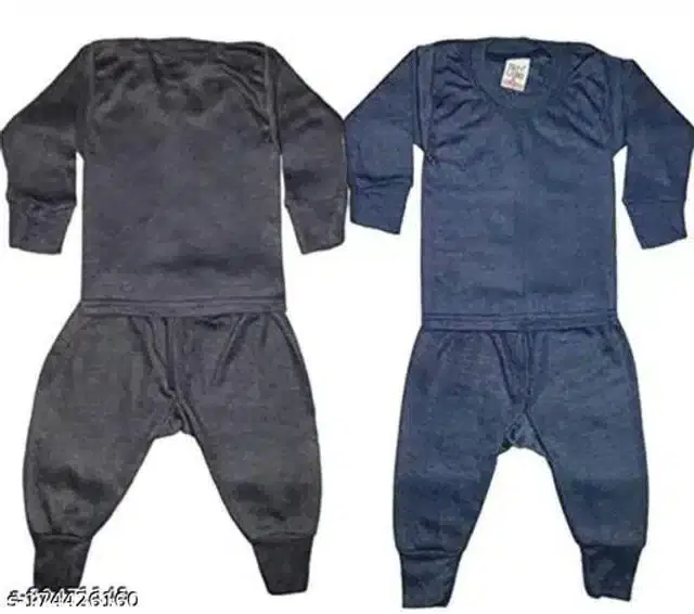 Cotton Thermal Set for Kids, Set of 2 (Multicolor, 3-6 Months)