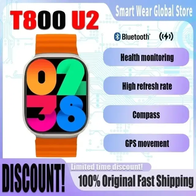 Silicone Strap S8 Ultra Smart Watch, Orange