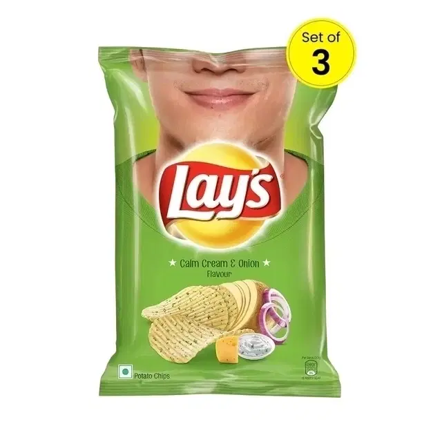 Lays Americann Style Cream & Onion Flavour Chips 3X30.5 g (Set Of 3)