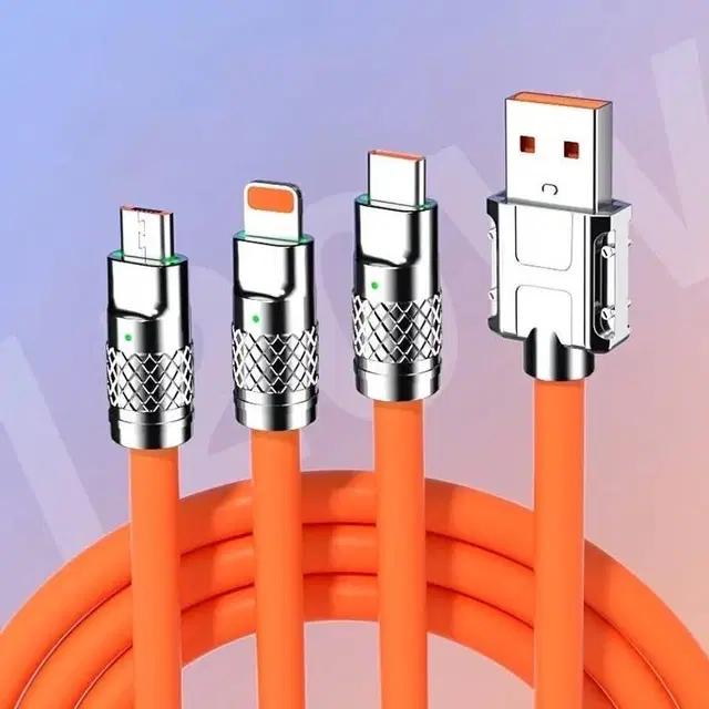 3 in 1 USB Charging Cable [Red]