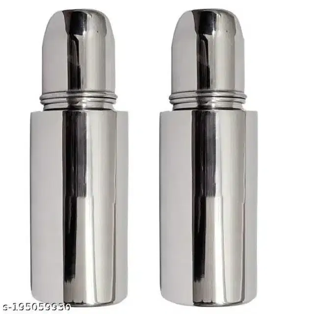 Stainless Steel Milk Bottle for Baby, Silver, 240 ml, Pack of 2