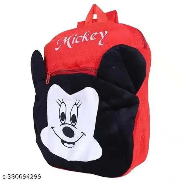 Fabric Backpack for Kids, Red & Black
