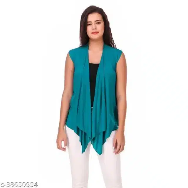 Shrugs for Women (Aqua Blue, S)