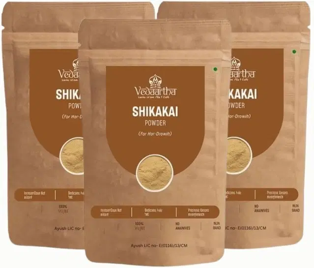 Vedaartha Ayurvedic Shikakai Hair Care Powder, Pack of 3 (100 g)