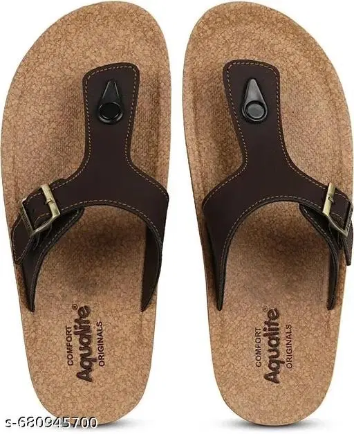 Aqualite EVA Flip-flops for Men (Brown, 9)