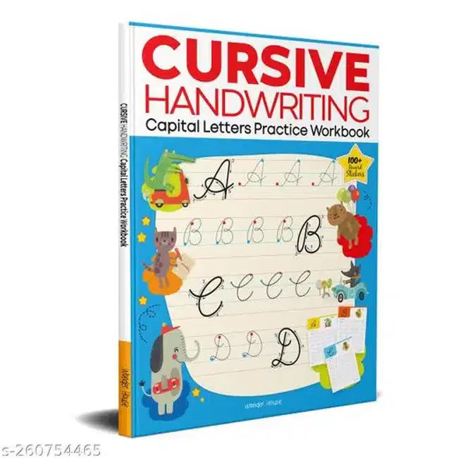 Cursive Writing Book for Kids, Multicolor
