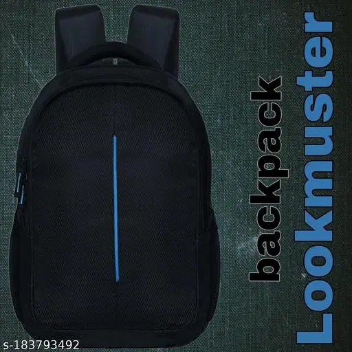 Nylon Backpack for Men & Women, Black