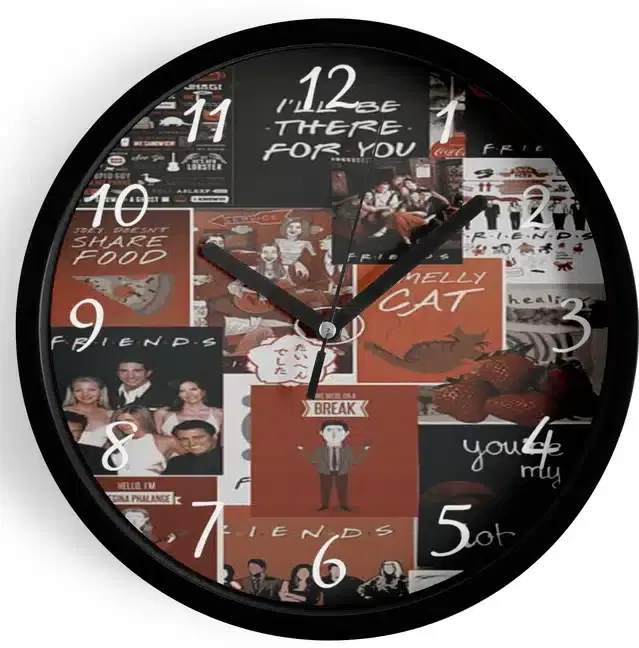 Analog Wall Clock for Home, Multicolor, 7 Inches