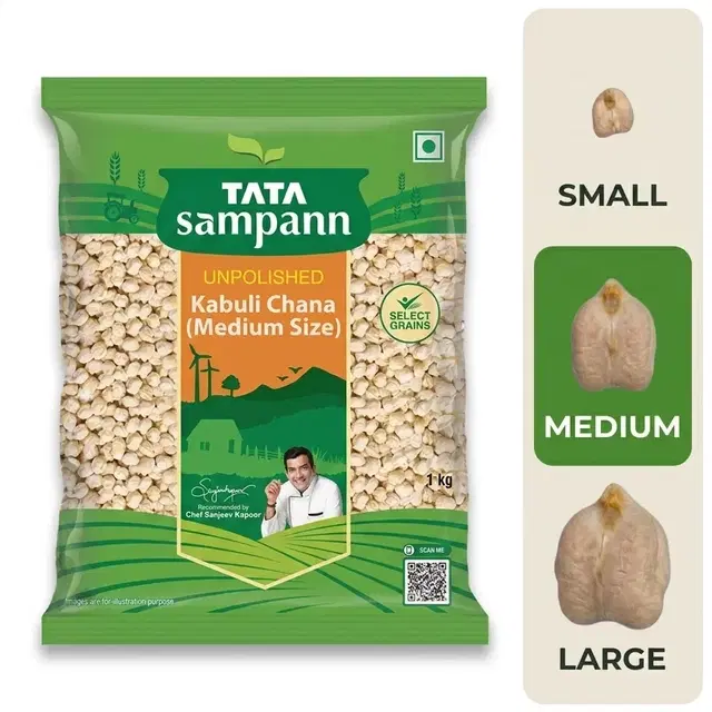 Tata Sampann Kabuli Chana (Medium Size) 1 Kg