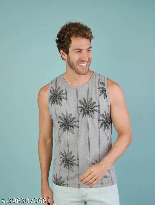 Cotton Vests for Men (Grey, XL)