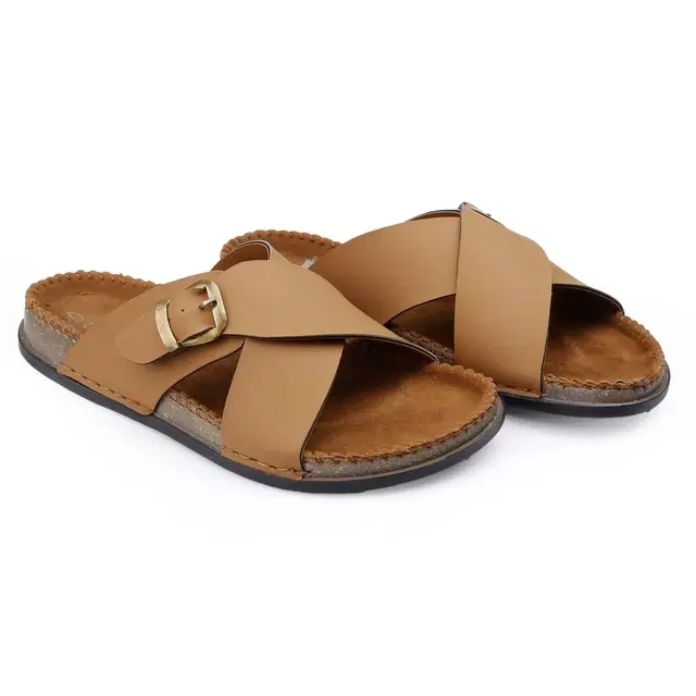 Casual Slip-On Sandals for Men, Tan (7)