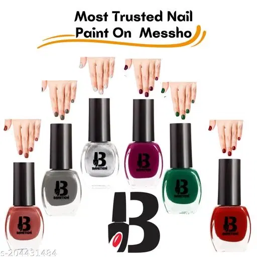 Banetion Matte Nail Polish, Multicolor, Pack of 6