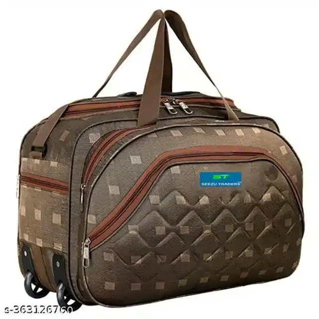 Nylon Duffel Bag, Tan, 60 L