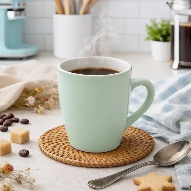 Ceramic Tea & Coffee Mug, Green (290 ml)