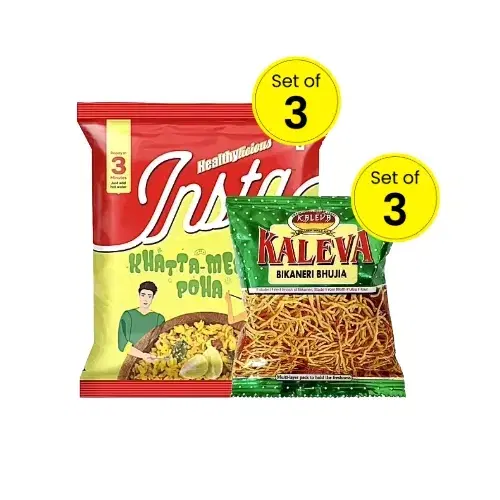 Insta Ahaar Khatta Meetha Poha 60 g (Pack of 3)
