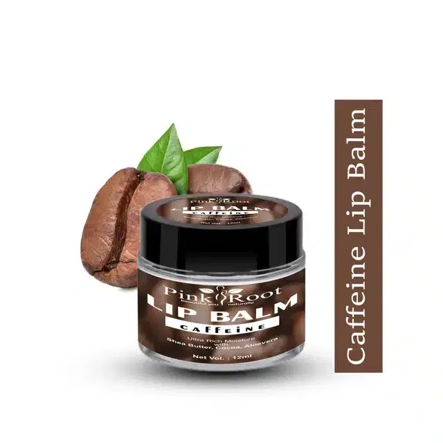 Pink Root Caffeine Cocoa Butter Lip Balm, 12 ml