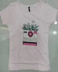 Cotton Printed Tops/Tunics for Girls, White (30)