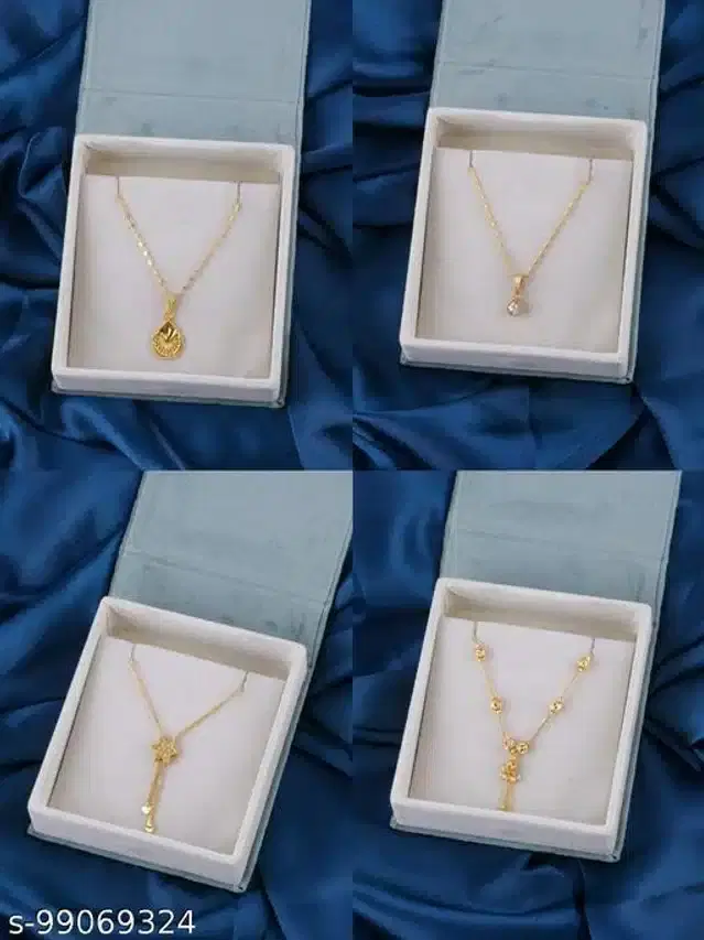 Chains for Women, Set of 4 (Gold)