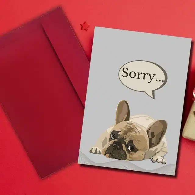 So Sorry Printed Card, Multicolor