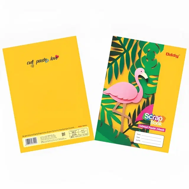 Oddy A 4Scrap book colored pastale sheet 16 pages For Kids Projects, School, DIY Art and Craft, Pack of 1