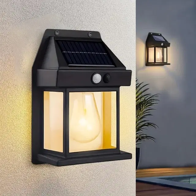 ENARA Solar Wall Light – Wireless Motion Sensor LED Sconce, Waterproof Outdoor Lantern with 3 Modes (Pack of 1)