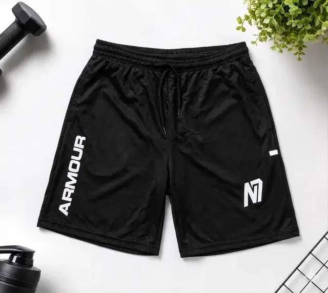 Polycotton Shorts for Men, Black (M)