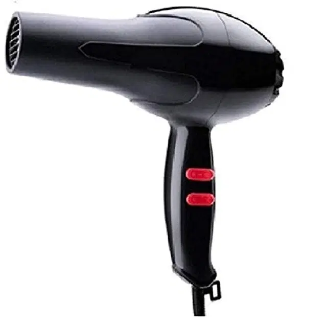 NEW Blooming Air Foldable 1800 Watts Hair Dryer With Heat & Cool Setting And Detachable Nozzle Hair Dryer,Baal Sukhna Vala Machine, Red and Black, Pack of 1