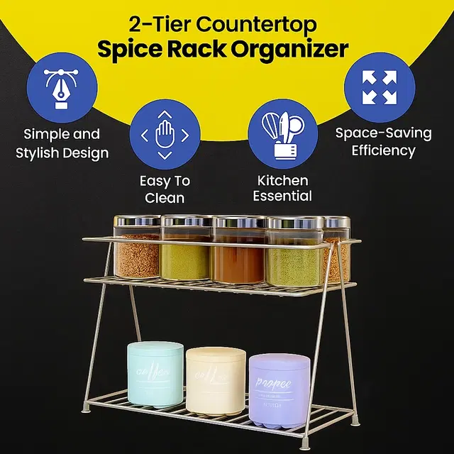 Stainless Steel Spice Rack (Silver)