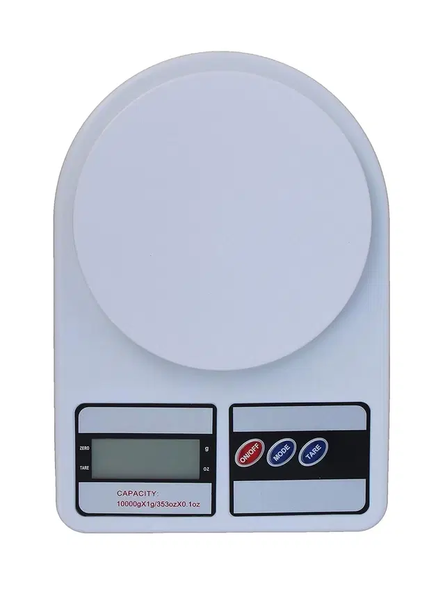Multipurpose Portable Electronic Digital Weighing Scale, White