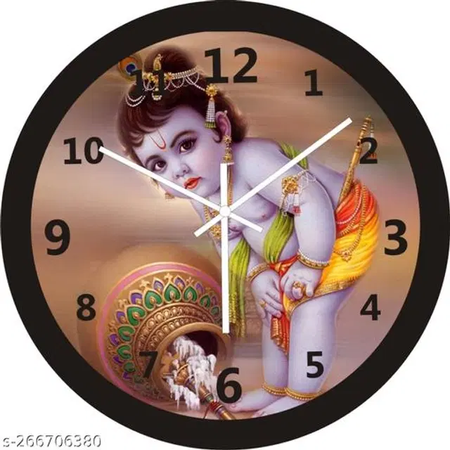 Plastic Wall Clock, Multicolor