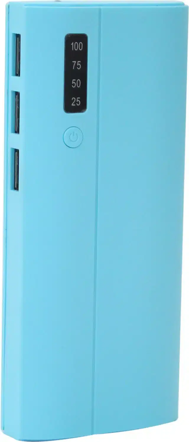 Portable Inbuilt Cables Power Bank, Blue, 20000 mah