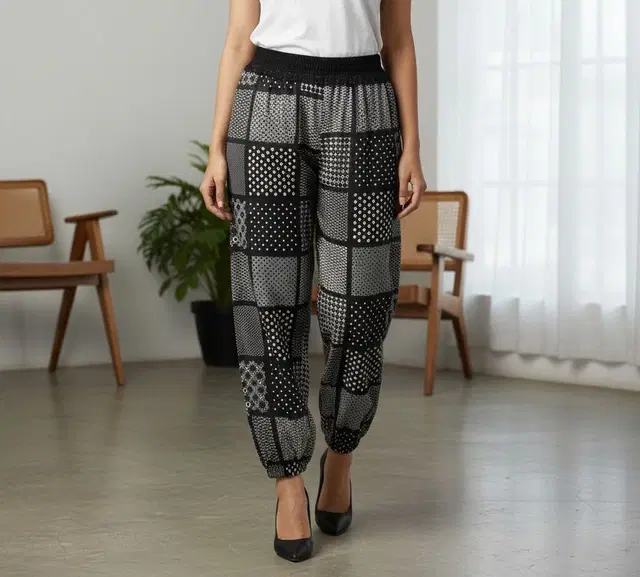 Synthetic Pant for Girls, Multicolour (Free Size)