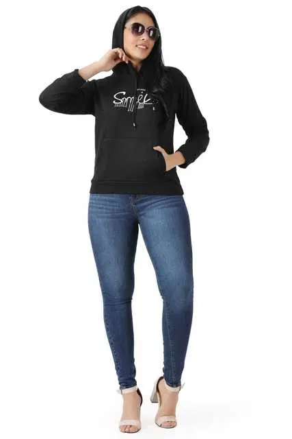 Hoodie for Women (Black, S) (A46)