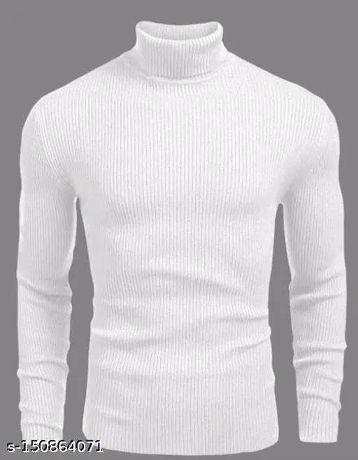 Cotton Blend Thermal Topwear for Men (White, S)