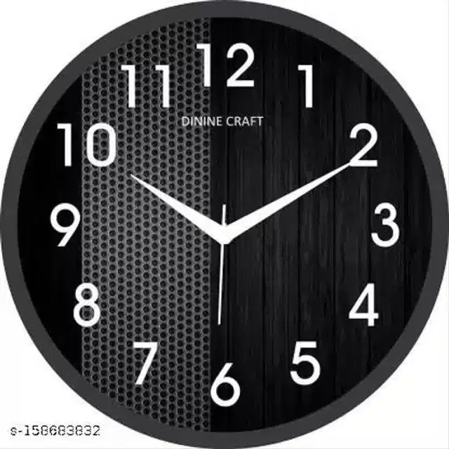 Designer Analog Wall Clock, Black
