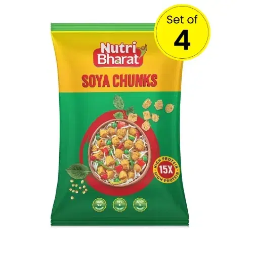 Nutri Bharat Soya Chunks 4X250 g (Set of 4)