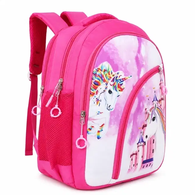 Polyester School Backpack [Pink, 25 L]