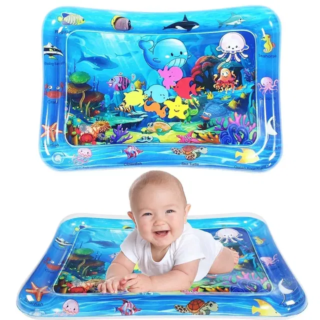 Baby Kids Water Play Mat Toys Inflatable Tummy Time Leakproof Water Play Mat, Pack of 1