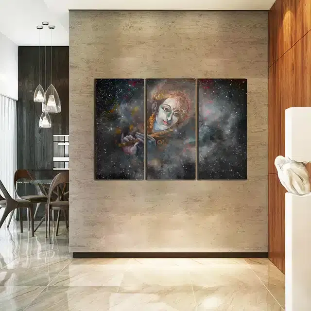 Wooden Wall Paintings, Set of 1, Multicolor, 24x16 Inches