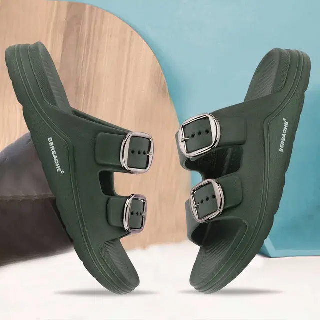 Sliders for Men, Olive (6)