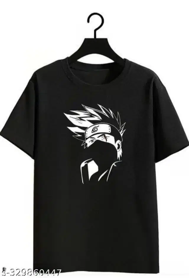 Half Sleeves T-Shirt for Men (Black, M)